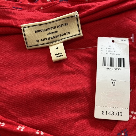 Not for sale Anthropologie Medea Ruched Column Dress M red - Picture 8 of 9